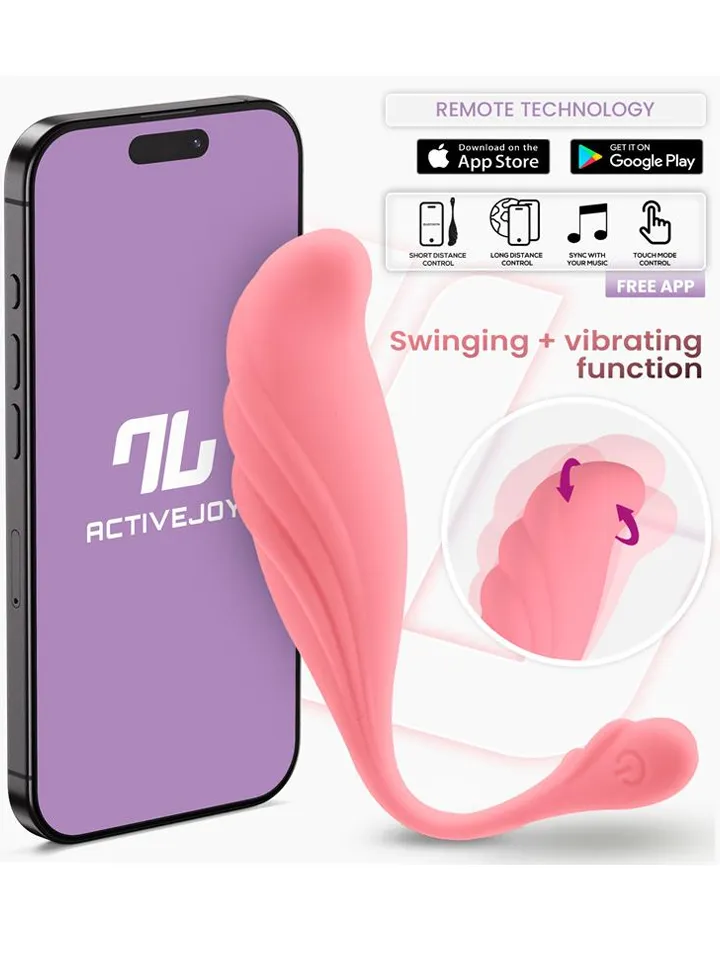 Vibrating Egg With Waving & App App:illa ohjattu värisevä muna
