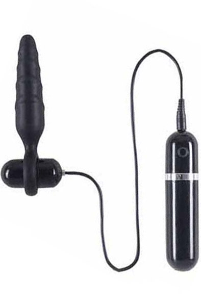 Vibration Silicone Plug 10-Vibrations Analplugg med vibrator