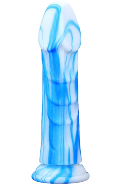 Vipriks Dildo Blue-White 21 cm Dragon Dildo