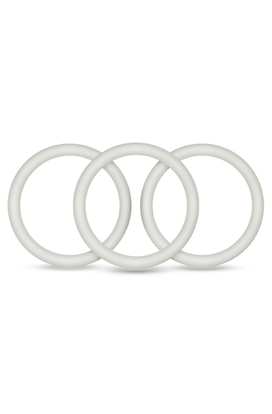VS1 Cock Rings Medium White Glows In The Dark Penisringar paket
