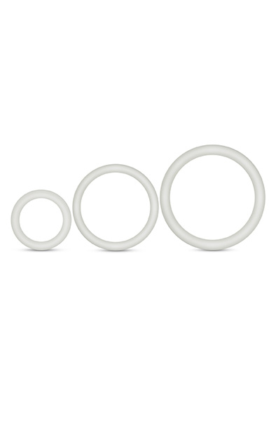 VS4 Cock Ring Set White Glows In The Dark Penisringar paket