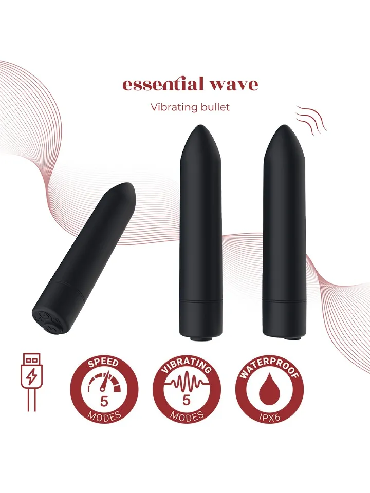 Wave Rechargeable Vibrating Bullet Luoti vibraattori