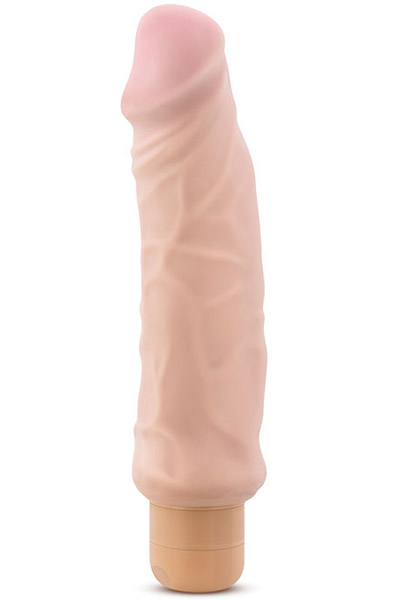 X5 Plus Vibrating Hard On Beige 22 cm Värisevä dildo