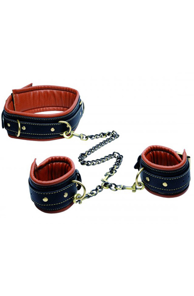 XR Play Hard Coax Collar To Wrist Restraint Handbojor & halsband