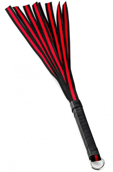 Zenn Black & Red Fabric Whip Flogger